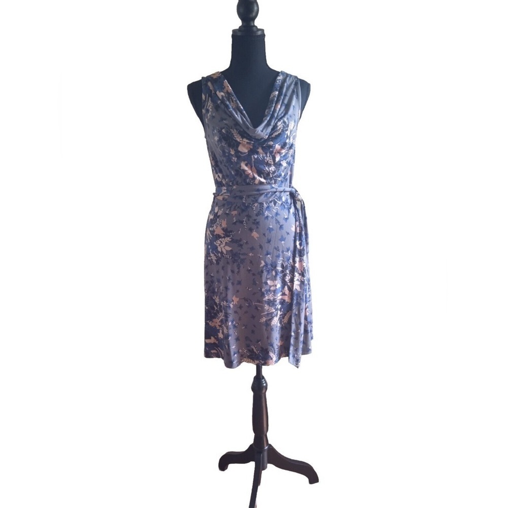 Ann Taylor LOFT Floral Cowl Neck Dress